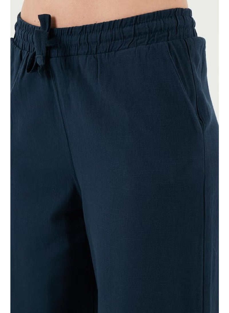 Lela Cotton Relaxed Fit High Waist Wide Leg Pants Women's PANTS 668YP5118 - Image 3